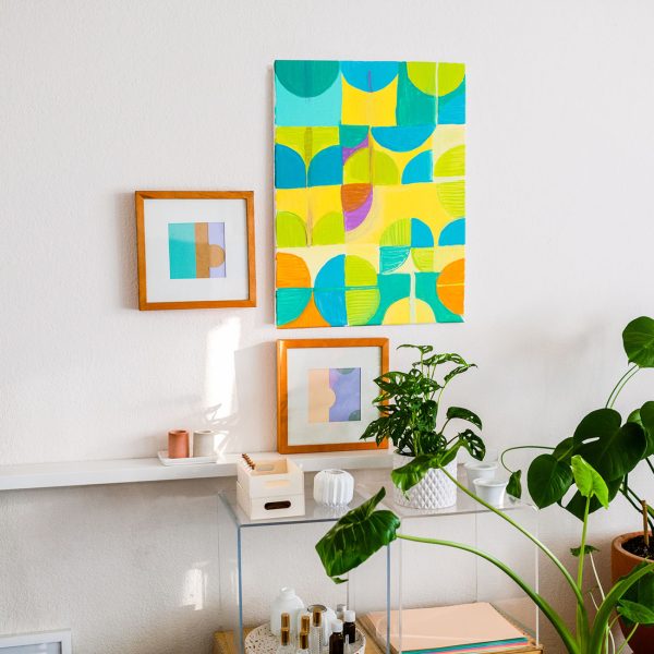 Creative office Creative home office filled with art, plants, colors. It changes during the day.